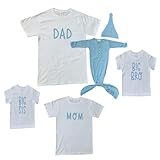 Matching Baby Blue Knotted Gown (0-3Months) and DAD Tshirt Size XL Set
