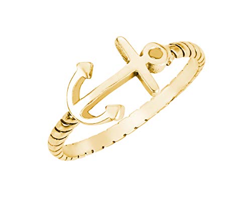 CloseoutWarehouse 925 Sterling Silver Anchor of Soul Ring (Comes in Colors)