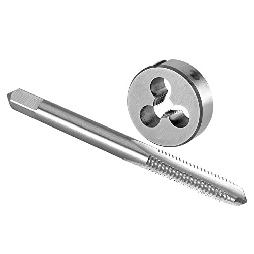 Burkit No 2-56 UNC Tap and Die Set Right Hand, 2 x 56 UNC Machine Thread Tap and Round Die