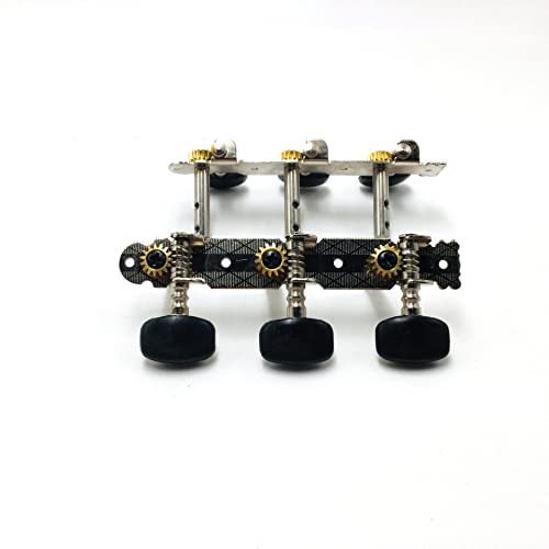GOSONO 1 pair Left Right 3L3R Professional Guitar Classical Guitar String Tuning Pegs Machine Heads Tuners Keys Part Parts Accessories (3L3R Classical Black)