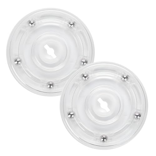 KAIYAYA 2 Piezas Plataforma Giratoria 360 Grado 15cm, Base Giratoria Plataforma Mesa Tocadiscos para Monitor Esculturas de Cerámica Vino Tinto Plantas BonsáI, TV, Altavoces