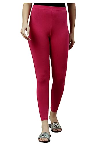 Image of H2 Women's Ankle Length Stretchable Cotton Leggings - Soft Stretch for Casual and Yoga