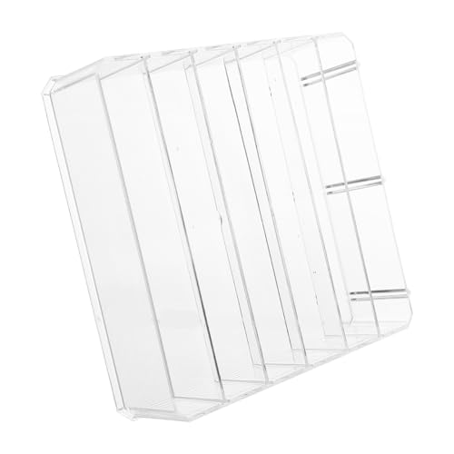 Alipis Caja de Almacenamiento de Dinero Acrílica Transparente, Bandeja de Dinero 6 Compartimentos Desmontables, Soporte para Billetes y Sobres, Organizador para Oficina, Escuela y Hogar