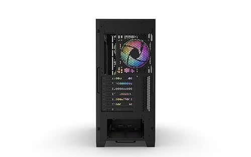 Gabinete Gaming Vida Aquilon Black ARGB con ventana de vidrio, E-ATX, 4 ventiladores ARGB, hub ARGB PWM 6 puertos, frente de malla miniatura 1