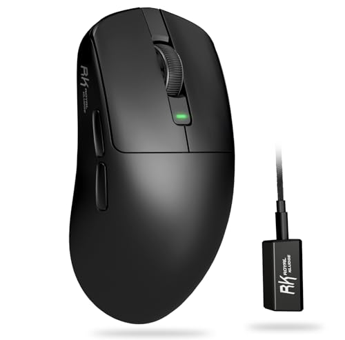 Image of RK ROYAL KLUDGE RK M3 Wireless Gaming Mouse, 47g Lightweight Computer Mouse with PAW3950 Optical Sensor, 8K Polling 42000 DPI, Triple Modes PC Game Mice with 5 Programmable Buttons for Win /Mac, Black