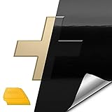 VViViD XPO Gloss Black Chevy Bowtie Logo Wrap Kit (6 Rolls (11.8 Inch x 4 Inch) + Squeegee)