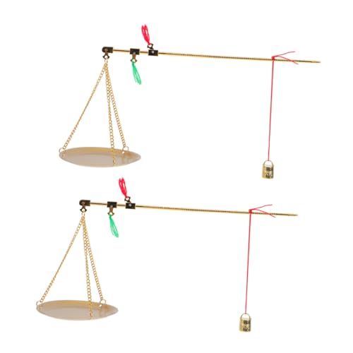 TOPBATHY 2 Stück Tragbare Handheld Kupferwaage Präzisionswaage für Kräuter und Kochzutaten Traditionelles Design für Küche und Backen