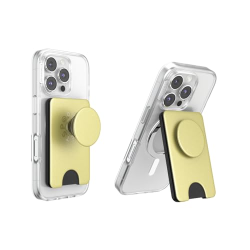 Image of PopSockets Kick-Out Wallet for MagSafe, Adjustable Kickstand, Magnetic Stand, Gold - Painted Gold