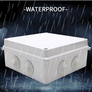 Bectro Waterproof PVC Junction Box for CCTV Camera & Electrical Use | Virgin Material | 4×4 Inch Weatherproof Box with Brass Insert & Rubber Gasket (Pack of 1) 2