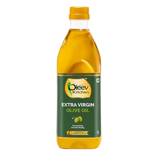 Image of Oleev Extra Virgin Olive Oil, for Garnishing and Salad Dressing, 1L PET Bottle