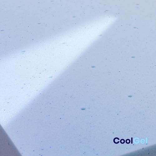 Image of COOL GEL Memory Foam Mattress Topper, Cool Gel Infused Memory Foam, Plush and Supportive, CertiPUR Certified (3-inch + Cool Gel Cover, Twin XL)