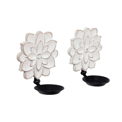 Candle-Wall-Sconces-Set-of-Two-Farmhouse-Handcarved-Wall-Candle-Holders-Decorative-Flower-Pattern-Wall-Candle-Sconce-Wood-Distressed-Finish-Rustic-Candle-Holder-Wall-Decor-for-Living-Room-Hallway Candle Wall Sconces Set of Two Farmhouse Handcarved Wall Candle Holders Decorative Flower Pattern Wall Candle Sconce Wood Distressed Finish Rustic Candle Holder Wall Decor for Living Room Hallway