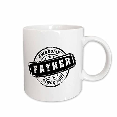 3dRose Father since 2007 year of birth stamp - Worlds greatest 11oz Mug
