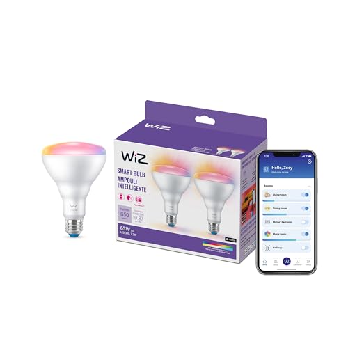 WiZ Connected 65W BR30 LED Smart Light Bulbs - Connects