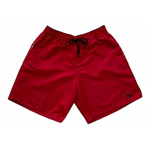 Kit 2 Bermuda Short Cores Liso Opice Moda Praia Estampado (Vermelho Preto E Azul Escuro Rosa, M)