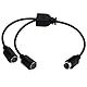 YARCHONN S-Video Kabel Mini Din 4 Poliger SVideo Y Splitter Verlängerungskabel 4 Pin Mini Din SVHS Y Splitter Blei Kabel Stecker auf Buchse Stecker für HDTV VCR DVD Projektor Kamera Camcorder -30cm