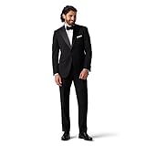 Alton Lane Mercantile Tuxedo Tailored Fit - Premium Quality Tuxedo for Men, Stylish and Elegant Formal Suit for Men, Raven Black, 44R