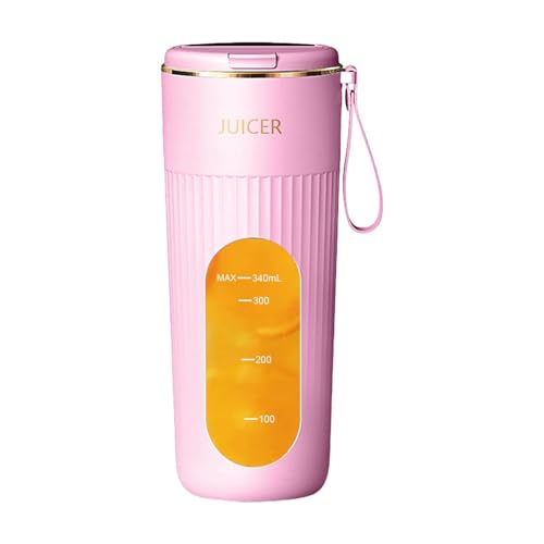 Licuadora portátil, licuadora portátil para batidos y batidos | Extractor de multifuncional,Licuadora exprimidora recargable de 340 ml para a prueba de fugas para viajes
