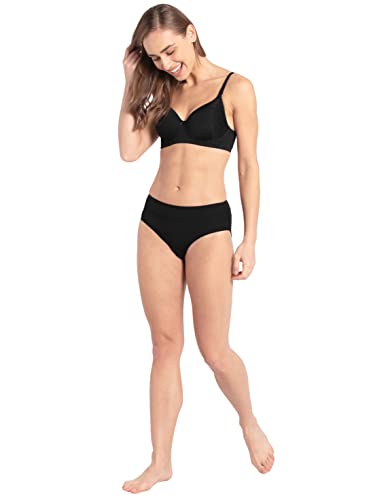 Image of Jockey 1807 Women's High Coverage Micro Modal Elastane Stretch Mid Waist Hipster with Ultrasoft Exposed Waistband