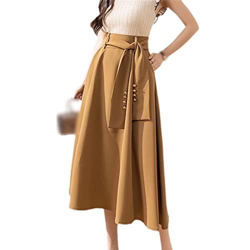 Jupe parapluie tendance Kelsiop avec taille haute fine rétro