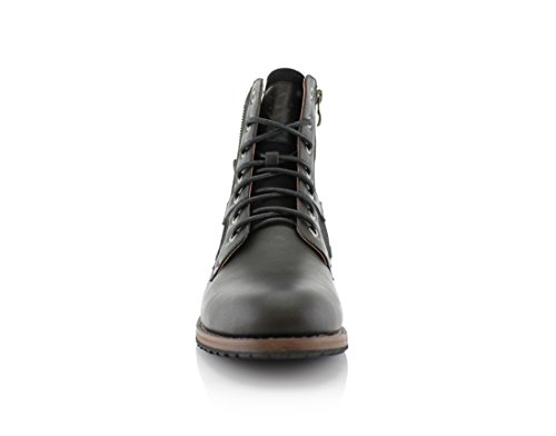 Image of Polar Fox Men's Casual Cap-Toe Ankle Boot Collection | Lace-Up Work, Combat, and Chukka Styles