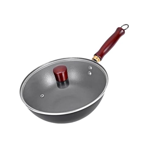 Wok de hierro con mango de madera 9.45 pulg miniatura 1