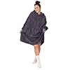 Sweat Sherpa Gräfenstayn Avec Capuche - Couverture Portable - Oeko-Tex - Taille L/XL - Anthracite