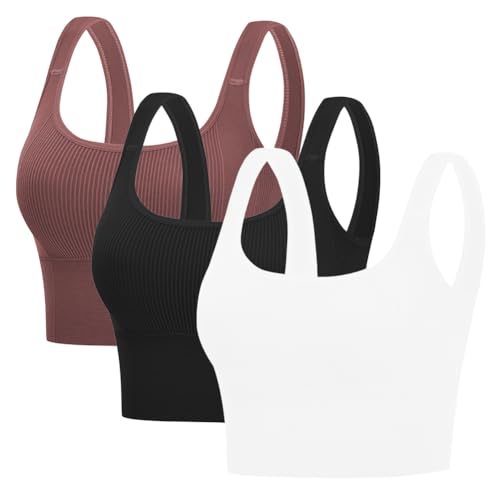 La mejor selección de Ropa interior deportiva para Niña los 5 mejores. 42 3 piezas de brasier de entrenamiento para niñas grandes, sujetadores deportivos acolchados, ropa interior con playera, corpiño corto, brasier de yoga para adolescentes y niñas,...
