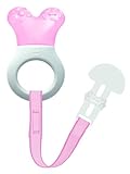MAM Mordedor, a partir de 2 Meses, Alivio Instantáneo a la Dentición de los Dientes Posteriores, con Agua para Refrescar, Ligero y Fácil de Agarrar, Incluye Broche, Fácil de Limpiar, Rosa, Pack de 1