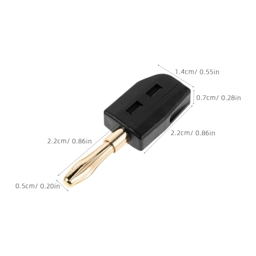 Conectores banana de 4 mm sin soldadura con resorte para cable de altavoz 2