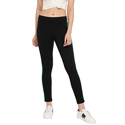 Image of Marvel Womens Jeggings for Women and Girls | Gym Wear Workout Trousers | Stretchable Striped Stylish | High Waist Sports Fitness Yoga Track Pants for Girls & Women 4 Way Stretch Side Piping