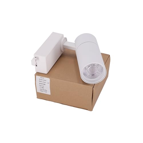 EVOLUTE HOME - Faretto a Soffitto LED - Montabile su Binario Monofase con Rotazione Verticale e Orrizzontale - Potenza 15W - TDC 3000K - 60x135mm - Colore Bianco
