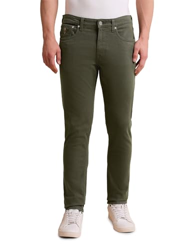 Image of U.S. Polo ASSN. Denim Jeans for Men - Slim Tapered Fit, Mens Jeans for Office & Regular Wear
