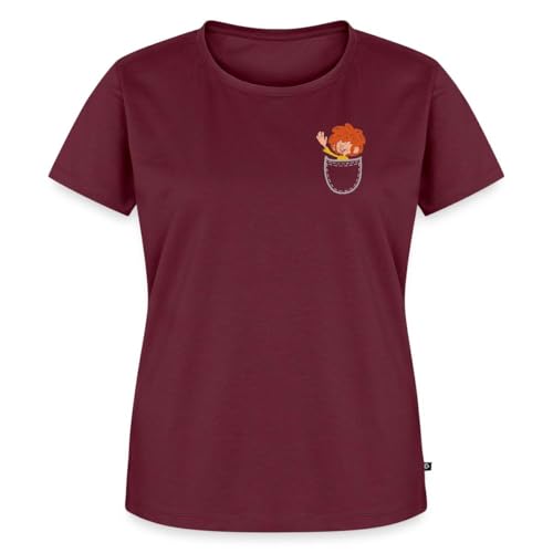 Spreadshirt Pumuckl Design Mit Fröhlich Winkendem Pumuckl Frauen Premium T-Shirt XXL Burgunderrot