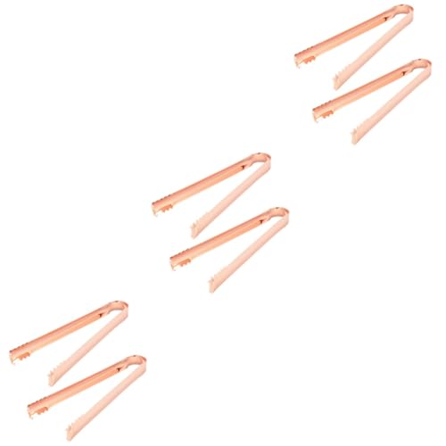 6 Pcs Stainless Steel Tongs Serving Tong Food Folder Ice Tongs Bread Clip