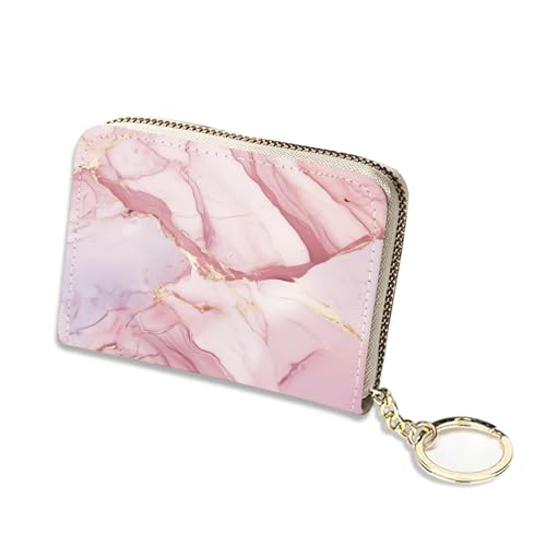 Coaott Credit Card Holder, Stylish RFID-Blocking Women's Slim Wallet Perfect for Business and Everyday Use, Keep Your Belongings Safe and Organized (Pink Marble)