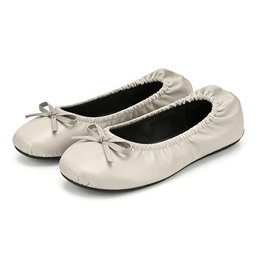 Image of Women's Foldable Ballet Flats - Portable Flat Shoes for Travel and Wedding that Fit in Your Purse