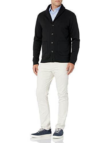 Amazon Essentials Men's Long-Sleeve Fleece Shawl-Collar Cardigan, Black, X-Large #TOP4