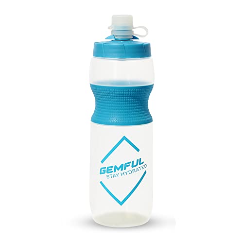 GEMFUL Gourde Vélo et Sport Réutilisable sans BPA Bidon Eau Souple 750 ml Pour Cyclisme VTT Running Cover