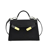 Crossbody Bags For Women PU Leather Trendy Shoulder Bag with Adjustable Strap Cross Body Bag Women's Handbags Purse (Black)