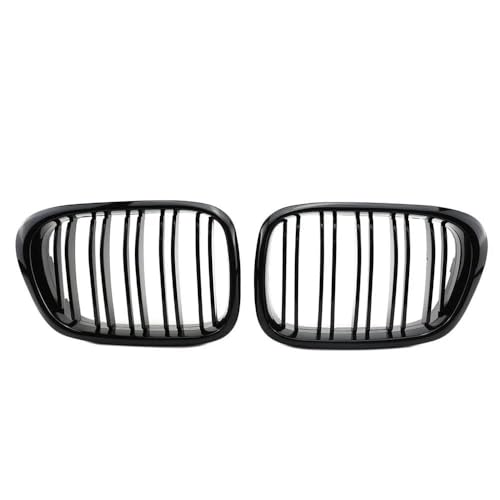 Calandre double lamelles BMW E39 noir brillant grilles de radiateur Série 5 1999-2004