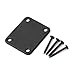 ZUXOCY Electric Guitar Neck Plate Curved Cutaway Semi Round Neck Joint Back Mounting Plate 4 Holes with Screws