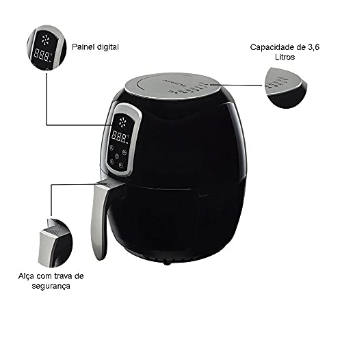 FRITADEIRA ELETRICA SUPREMMA DIGITAL FESD-01 PR 3,6L 1400W 127V AGRATTO