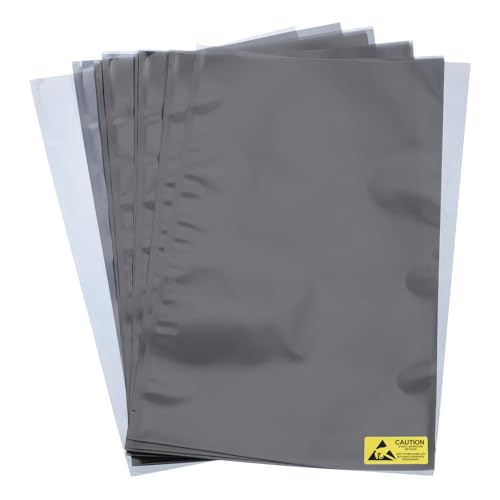 Image of MECCANIXITY 20Pcs Anti Static Bags ESD Shielding Bag Flat Open Top Anti Static Bag for Electronic Devices 11x14.6 Inch(280x370mm)