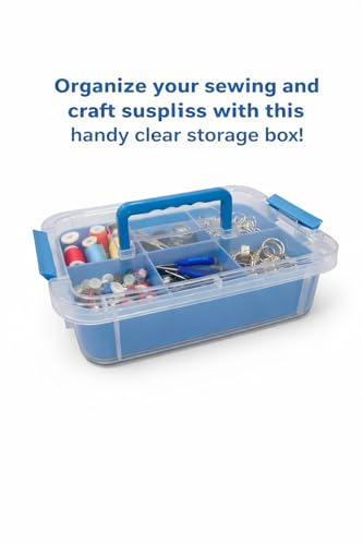 Image of plastic boxes for Storage transparent box, Portable & Stackable Space Saving Organiser with Lid for Jewelry, Arts & Crafts, Buttons, Beads (Black, 1 TIER WITH 1 TRAY)