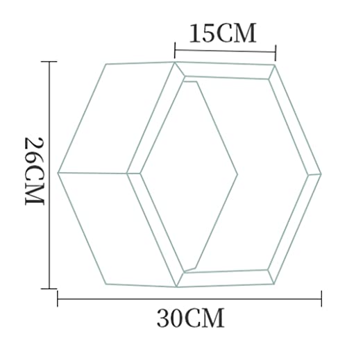 Set di mensole galleggianti Set esagonale, mensola...