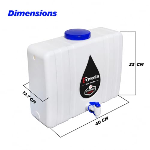 Image of Waste Water Storage Tank 18L - Wall-Mountable, Food-Grade HDPE Plastic, Translucent Design, Easy to Connect with All Ro purifiers /Air Conditioners /Other Sources
