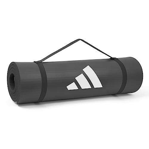 Adidas 10mm NBR Yoga Mat with Carry Strap — Grey — view 7