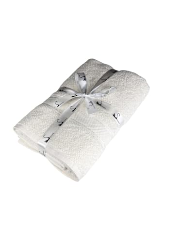 Image of SENSES By Riba Cotton Towels for Bath 550 GSM - Ivory, 1 Pc | Super Soft, Large Size, Absorbent, Lightweight, Antimicrobial, Low Linting