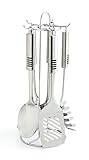 Material: Acero Inoxidable Quid Set 5 Gadgets INOX con Soporte Brassia, Acero Inoxidable, 5.36 cm